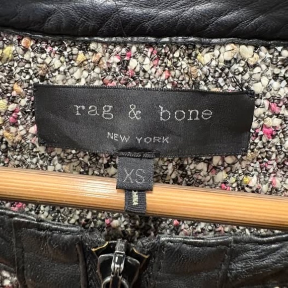 Rag & Bone Lory tweed jacket (lamb leather trim) - Picture 3 of 3